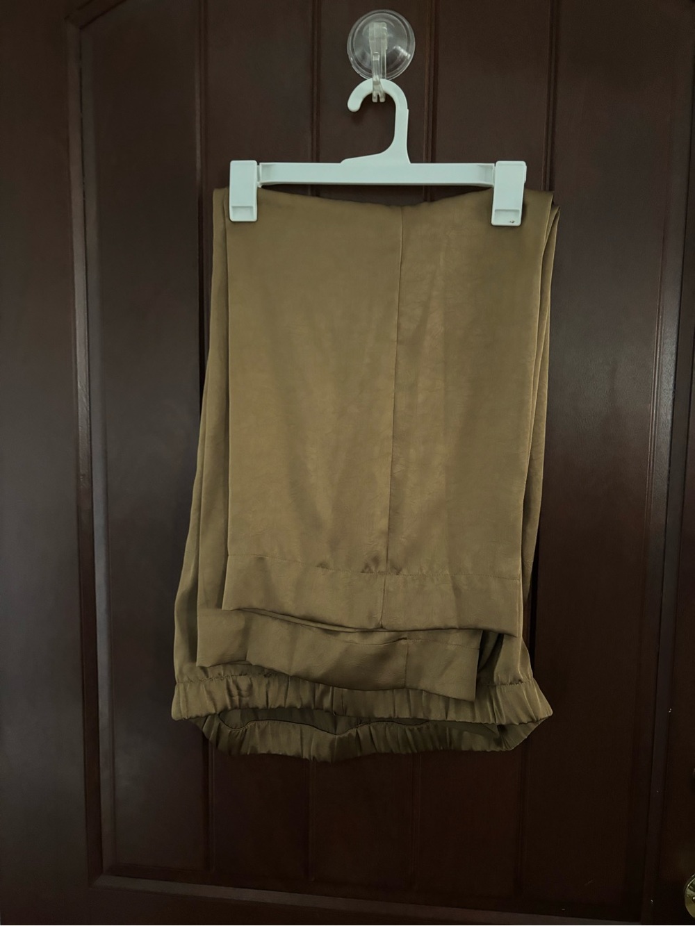 a new day Olive Green Midi Skirt with Elastic Waist